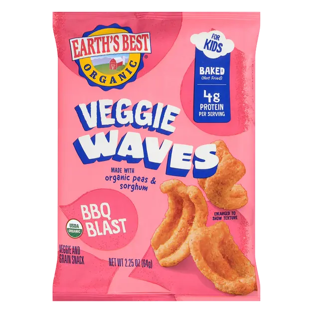 Organic Veggie Waves BBQ Blast Veggie & Grain Snack