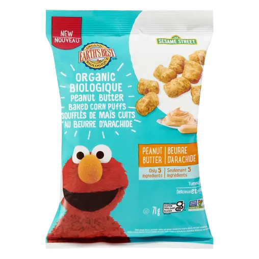 Sesame Street Organic Snack Puffs Peanut Butter 71 g