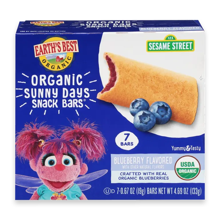 Sesame Street Sunny Days Blueberry Organic Baby Food Cereal Bars