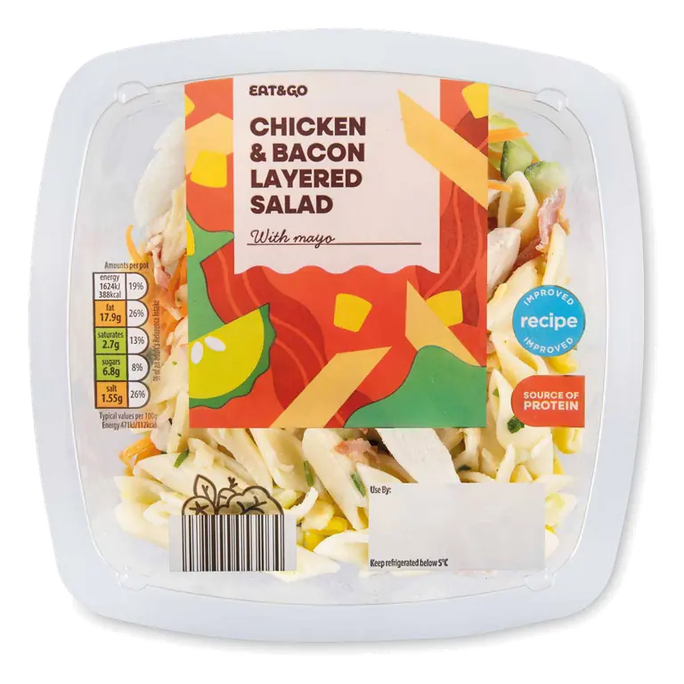 Chicken & Bacon Layered Salad