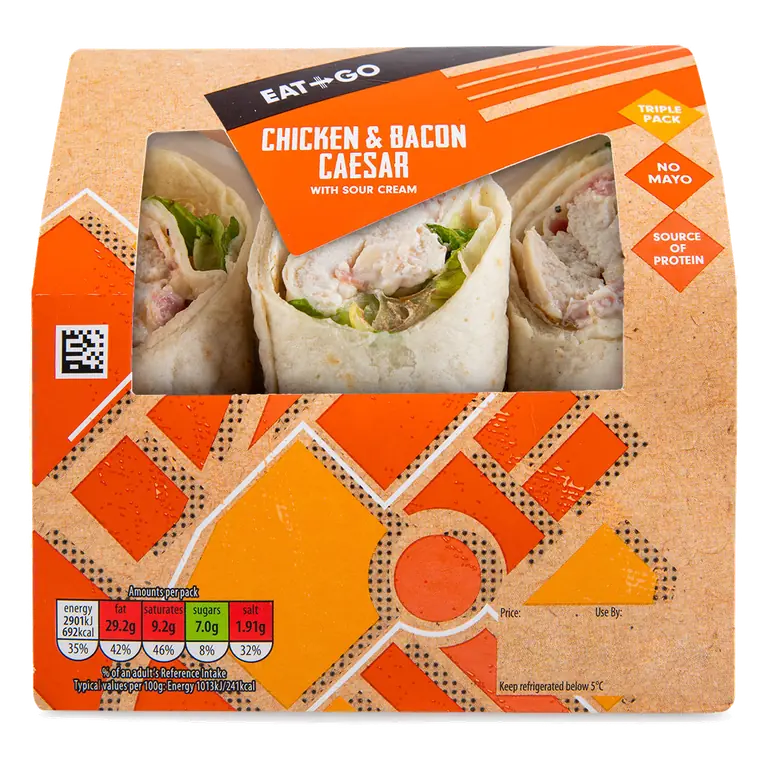 Chicken Caesar Triple Wraps