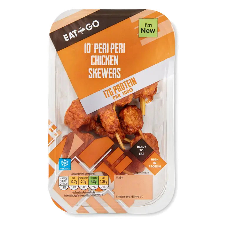 Peri Peri Protein Chicken Skewers 10 Pack*