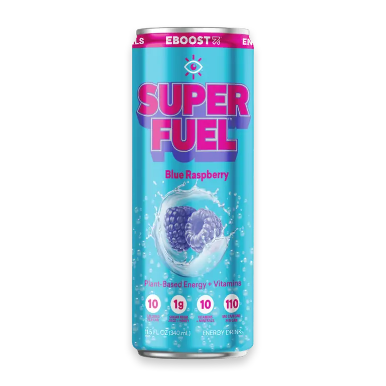 SUPER FUEL Blue Raspberry Plant-Based Energy + Vitamins