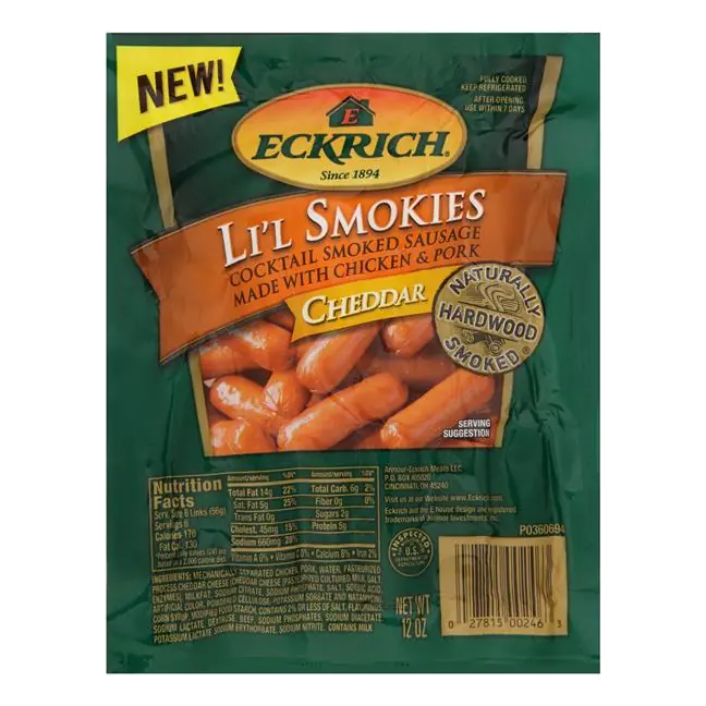 Eckrich Li'l Smokies Cheddar Cocktail Smoked Sausage