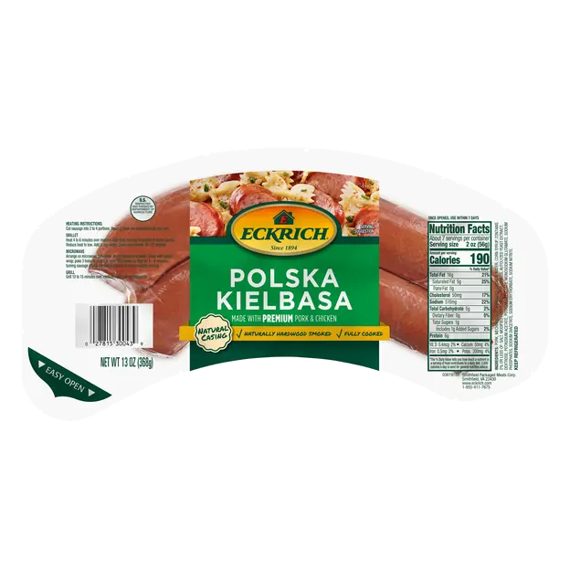 Natural Casing Polska Kielbasa Sausage - 2 ct
