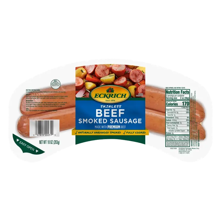 Skinless Beef Smoked Sausage