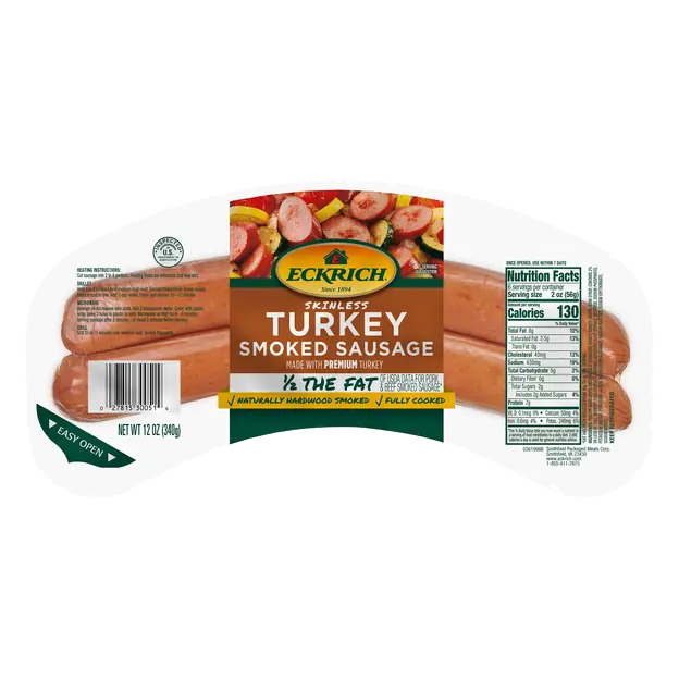 Skinless Smoked Turkey Sausage - 2 ct