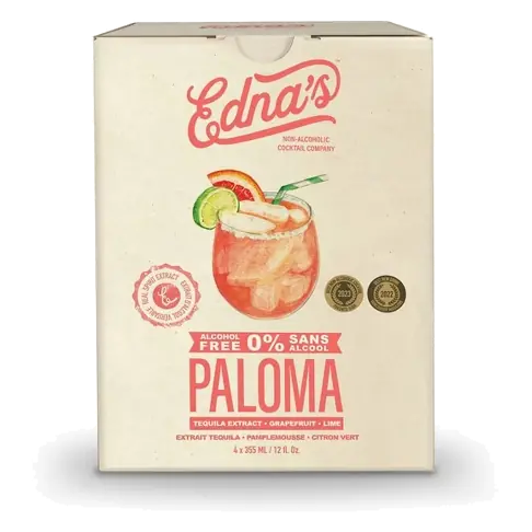 Edna's Non-Alcoholic Paloma, 4pk/12 fl oz Cans