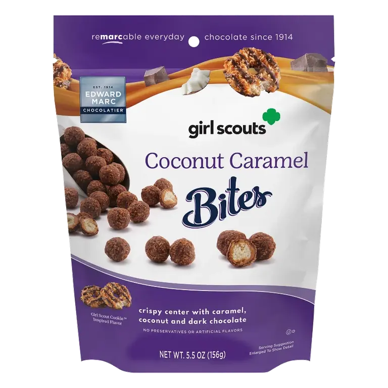 Edward Marc Chocolatier Girls Scouts Coconut Caramel Bites, 5.5oz