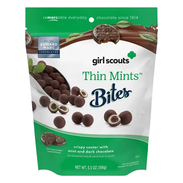 Edward Marc Chocolatier Girls Scouts Thin Mints Bites, 5.5oz