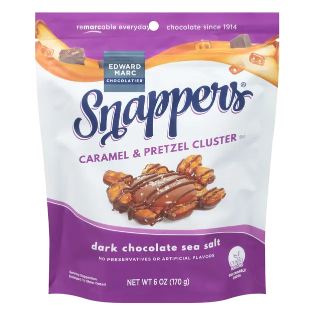 Dark Chocolate Sea Salt Caramel & Pretzel Cluster