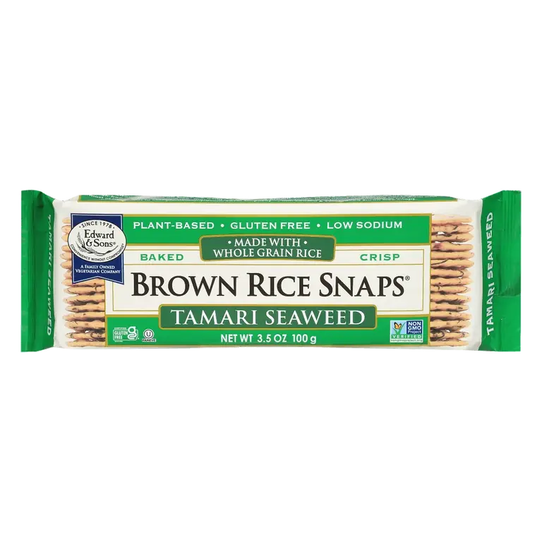 Baked Whole Grain Brown Rice Snaps