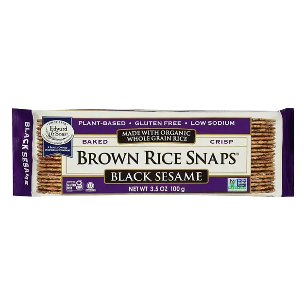 Black Sesame Brown Rice Snaps