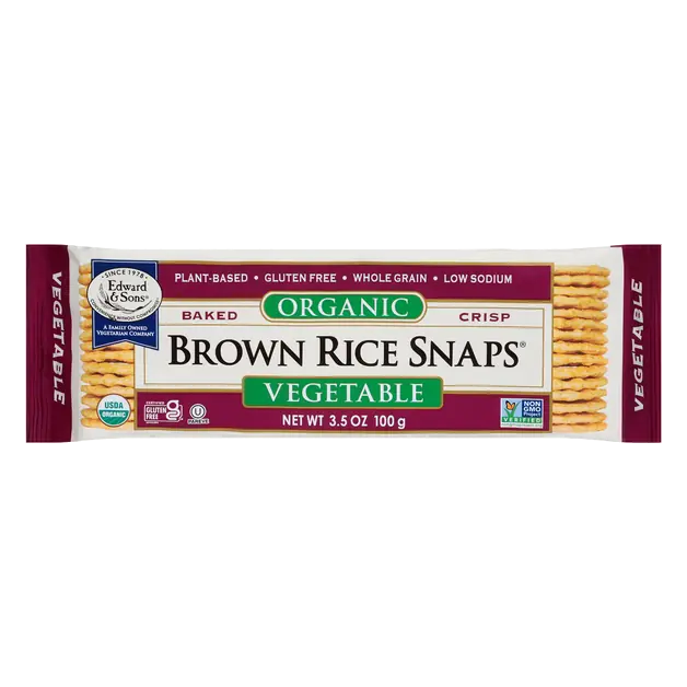 Gluten Free Vegetable Brown Rice Snaps Crackers
