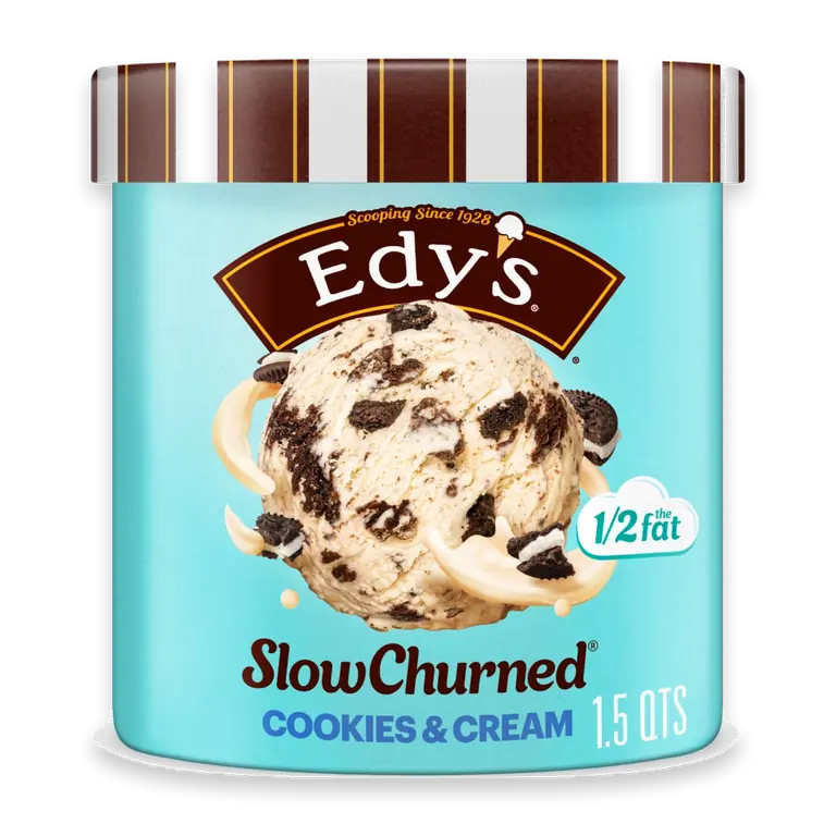 /Dreyer's Slow Churned Cookies N' Cream Light Ice Cream, 1.5 Qt