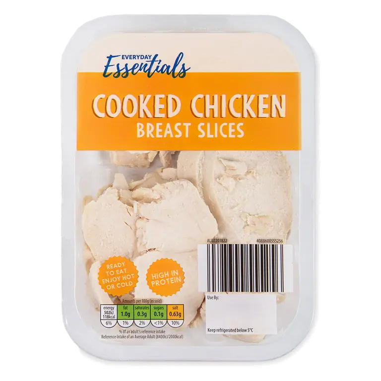 Cooked Chicken Breast Slices