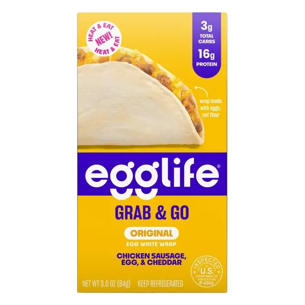 egglife Grab & Go Chicken Sausage, Egg & Cheddar, 3oz