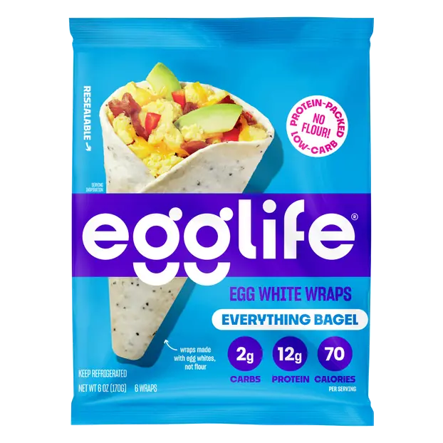 Everything Bagel Egg White Wraps - 6 ct