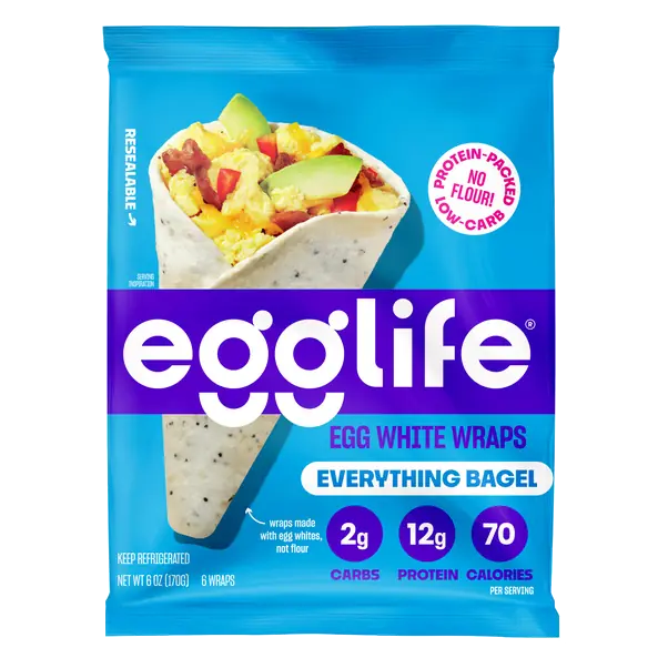 Everything Bagel Egg White Wraps