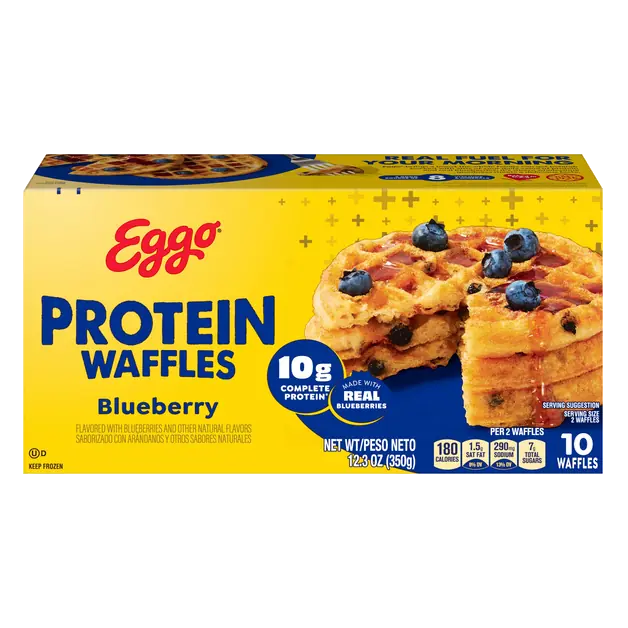 Blueberry Protein Waffles - 10 ct Frozen