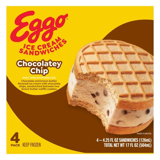 Chocolatey Chip Ice Cream Sandwiches - 4 ct