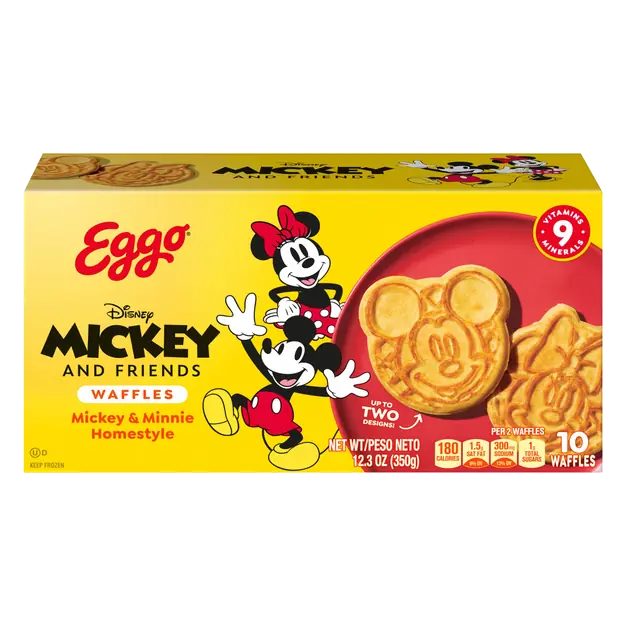 Mickey & Minnie Homestyle Waffles - 10 ct