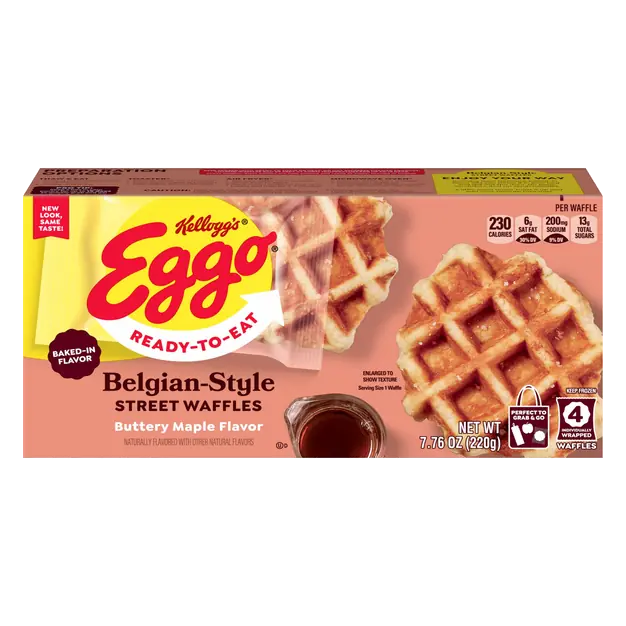 Ready To Eat Buttery Maple Belgian-Style Street Waffles - 4 ct