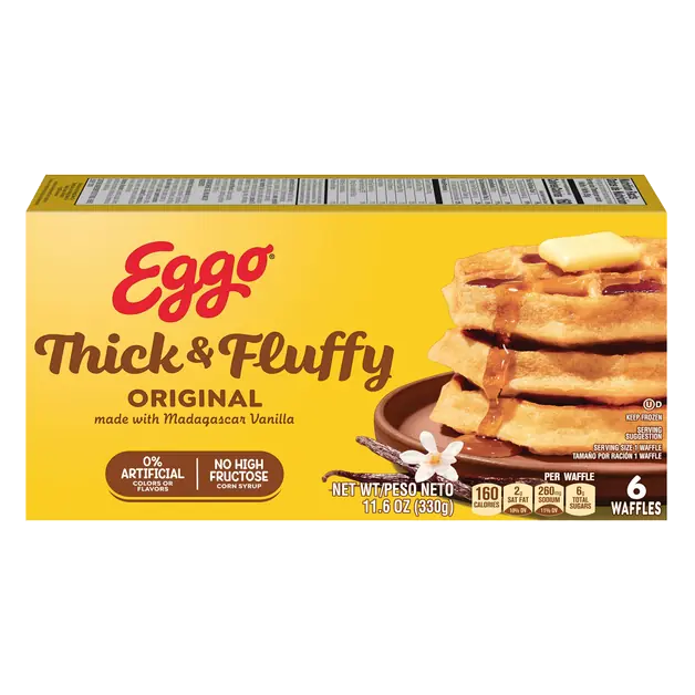 Thick & Fluffy Original Belgian Style Waffles - 6 ct