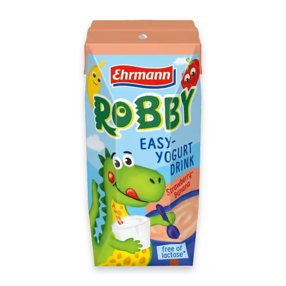 Ehrmann Robby Jordgubb Banan Laktosfri Yoghurt Dryck