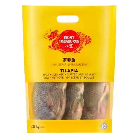 Frozen Whole Uncooked Tilapia 1.36 kg