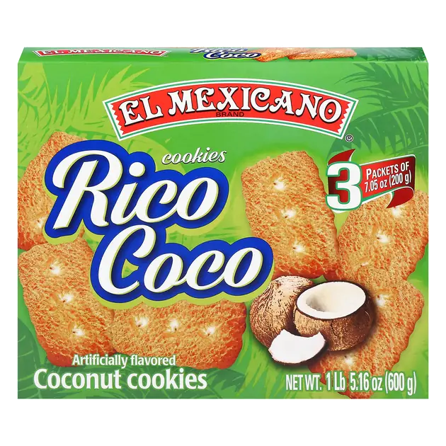 El Mexicano Coconut Cookies 3 - 7.05 oz Packets