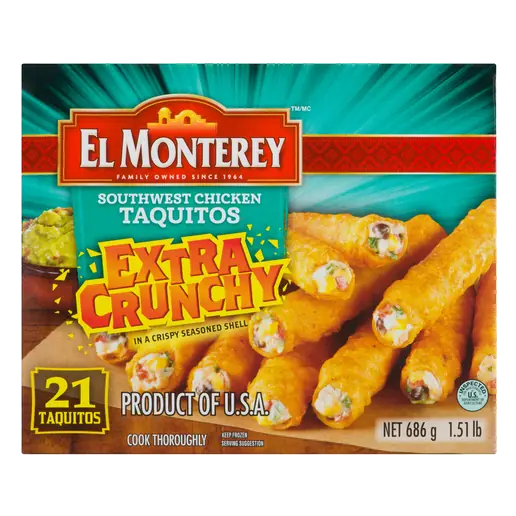 Chicken Southwest Extra Crunchy Taquito 686 g (frozen)