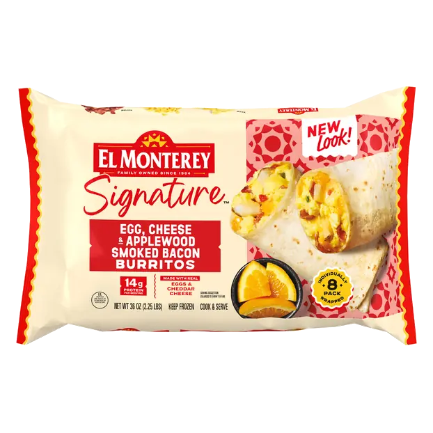 Egg Applewood Smoked Bacon & Cheese Breakfast Burritos - 8 ct
