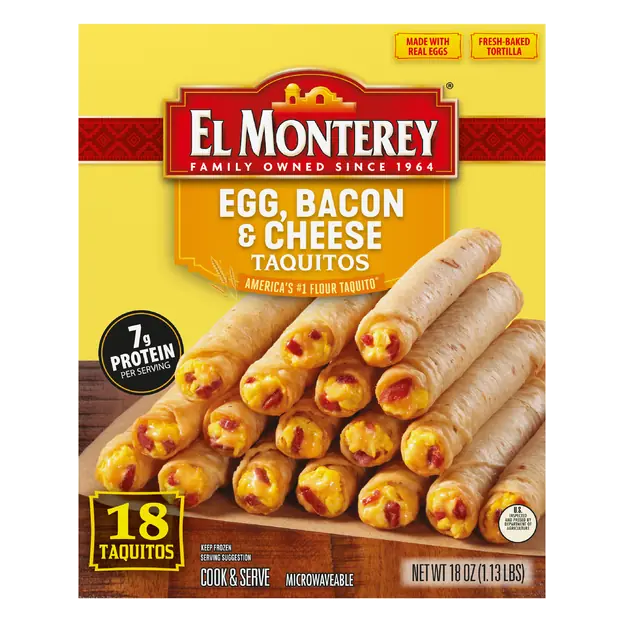 Egg Bacon & Cheese Taquitos - 18 ct Frozen