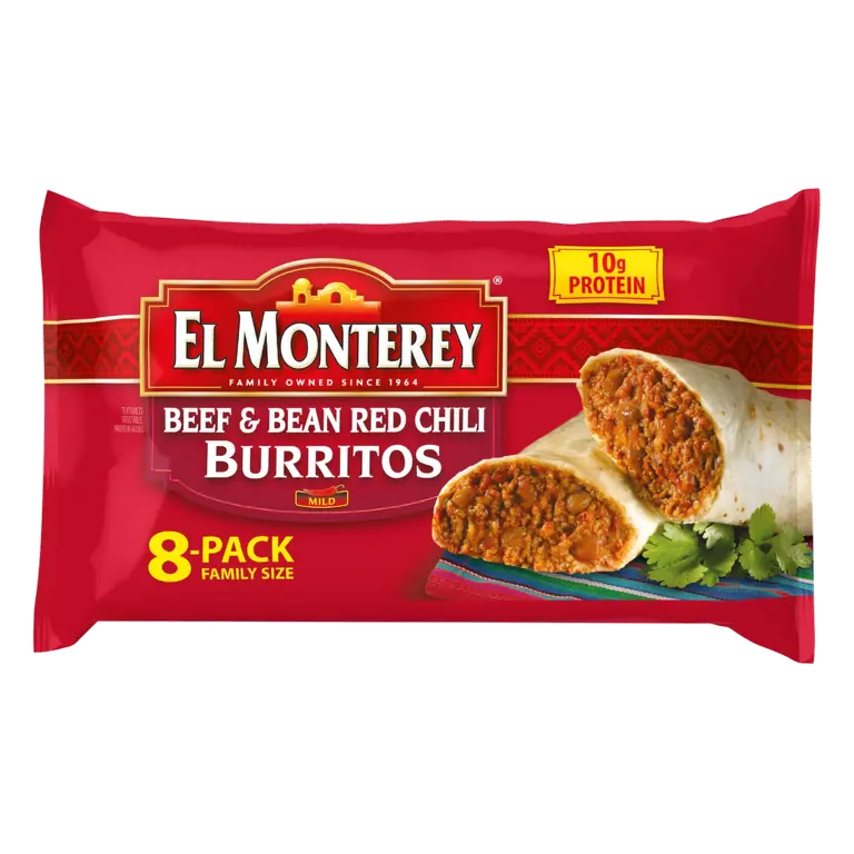Family Size Beef and Bean Red Chili Frozen Burritos