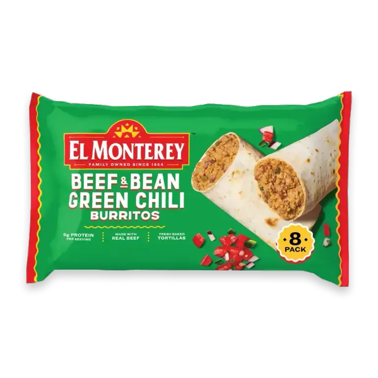 Family Size Beef & Bean Green Chili Frozen Burritos