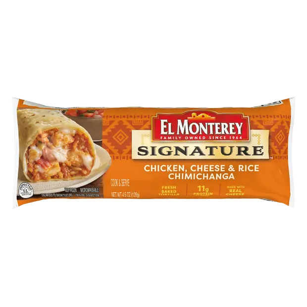 Signature Chicken Cheese & Rice Chimichanga Frozen