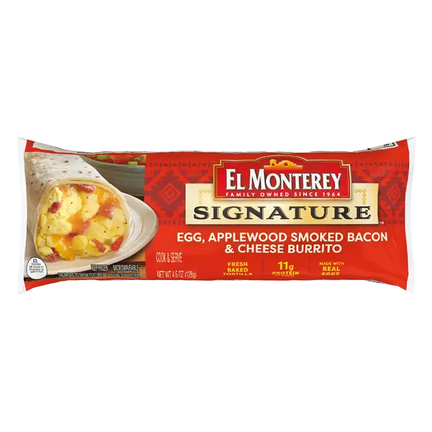 Signature Egg Applewood Bacon Cheese Breakfast Burrito