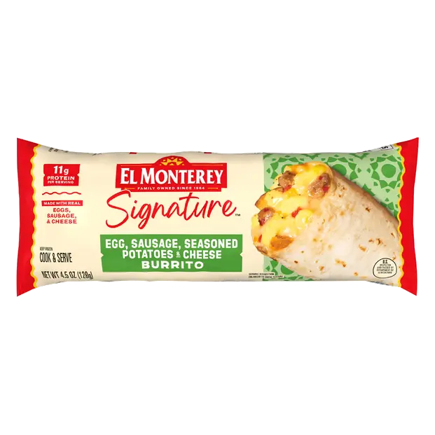 Signature Egg Sausage Cheese & Potato Breakfast Burrito