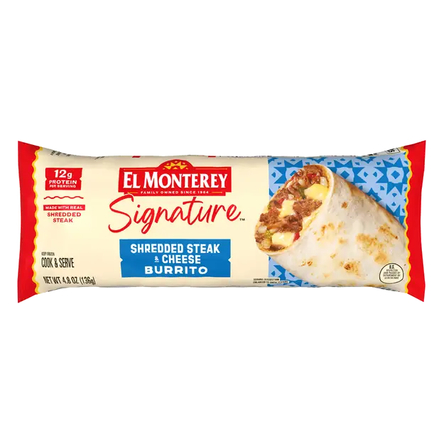 Signature Shredded Steak Cheese & Rice Burrito Frozen