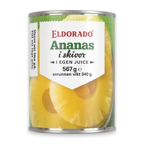 Ananas Skivad i Egen Juice