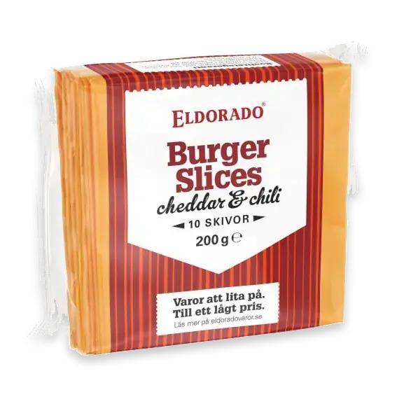Burgers Slices Cheddar Chili