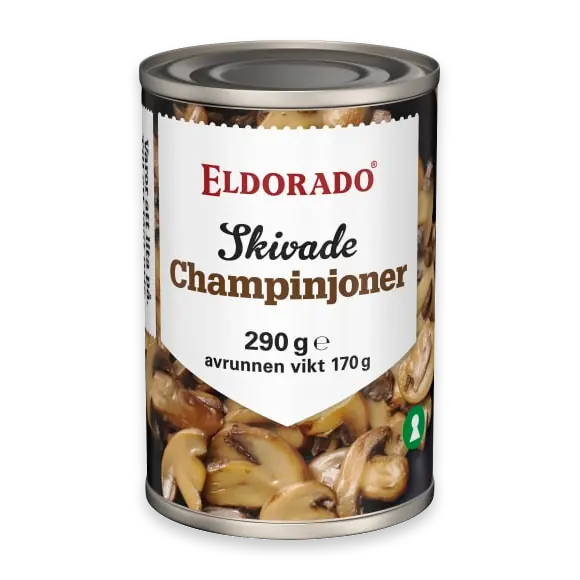 Champinjoner Skivade
