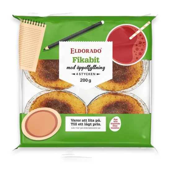 Fikabit Äppelsmak 4-pack