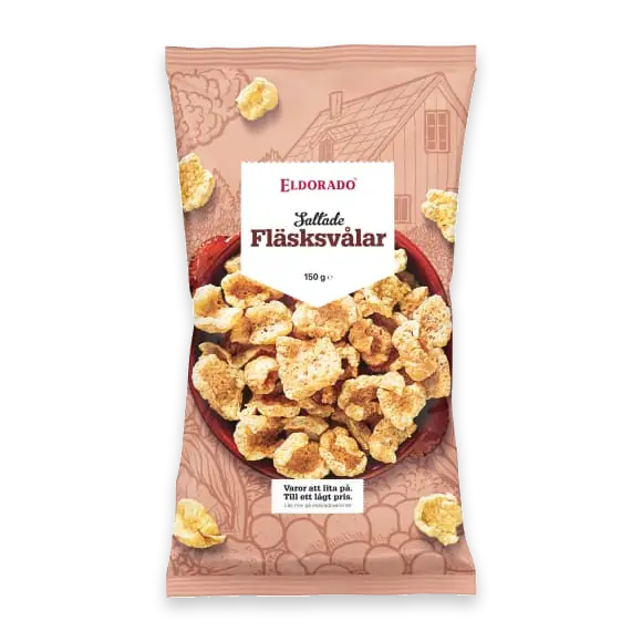 Fläsksvålar Saltade