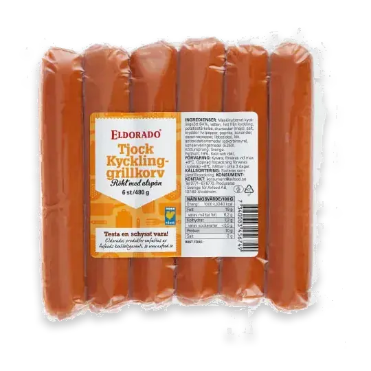 Grillkorv Kyckling Tjock