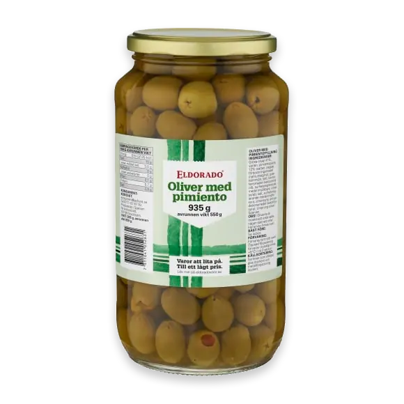 Gröna Oliver med Pimiento