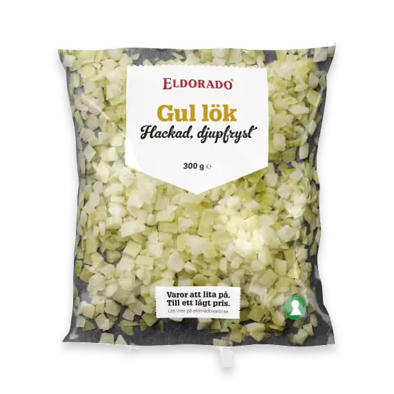 Hackad Lök Fryst