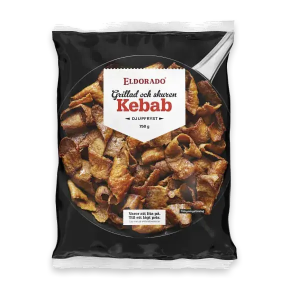Kebab Grillad Och Skuren Fryst