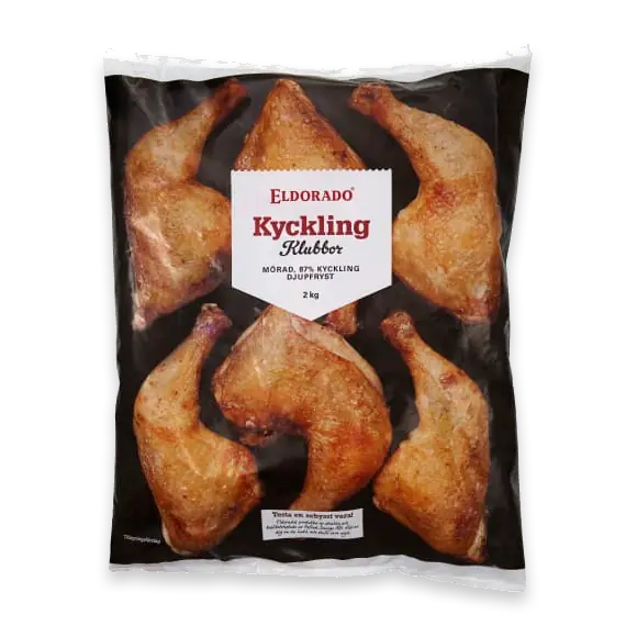 Kyckling Klubba Fryst
